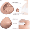 thumbnail image 6 of BIMEI Triangle Lightweight Silicone Breast Forms Women's Mastectomy Prosthesis Armpit Concave Super Soft Ultra Bra Enhancer Inserts Pad 1 Piece,300g, 6 of 7