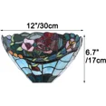 thumbnail image 3 of Bieye L10735 Rose Flower Tiffany Style Stained Glass Wall Sconces Lamp, 12-inch Wide, 3 of 5