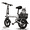Pearl White(R-Basket), variant on 14" Folding Electric Bike for Adults, 500W Peak 18MPH Commuter Ebike with 432Wh Battery & Rear Basket, UL2849 Certified Apartment-Friendly Portable E-Bicycle
