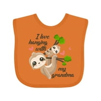 Inktastic Hanging with My Grandma Boys or Girls Baby Bib