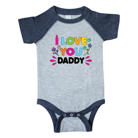 

Inktastic I Love You Daddy with Flowers Gift Baby Girl Bodysuit