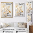 thumbnail image 4 of Designart "Collage Of Minimalism In Gold Leaves II" Leaves Floater Framed Wall Art Living Room, 4 of 5
