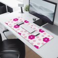 thumbnail image 2 of Long Mouse Pads for Desk,Pioneer Flower Floral Print Pattern Desk Mats on Top Of Desks, Desk Mouse Pad Extra Large with 3mm Non-Slip Base and Stitched Edge for Gaming,Office,Work,Home 31.5"x11.8", 2 of 6
