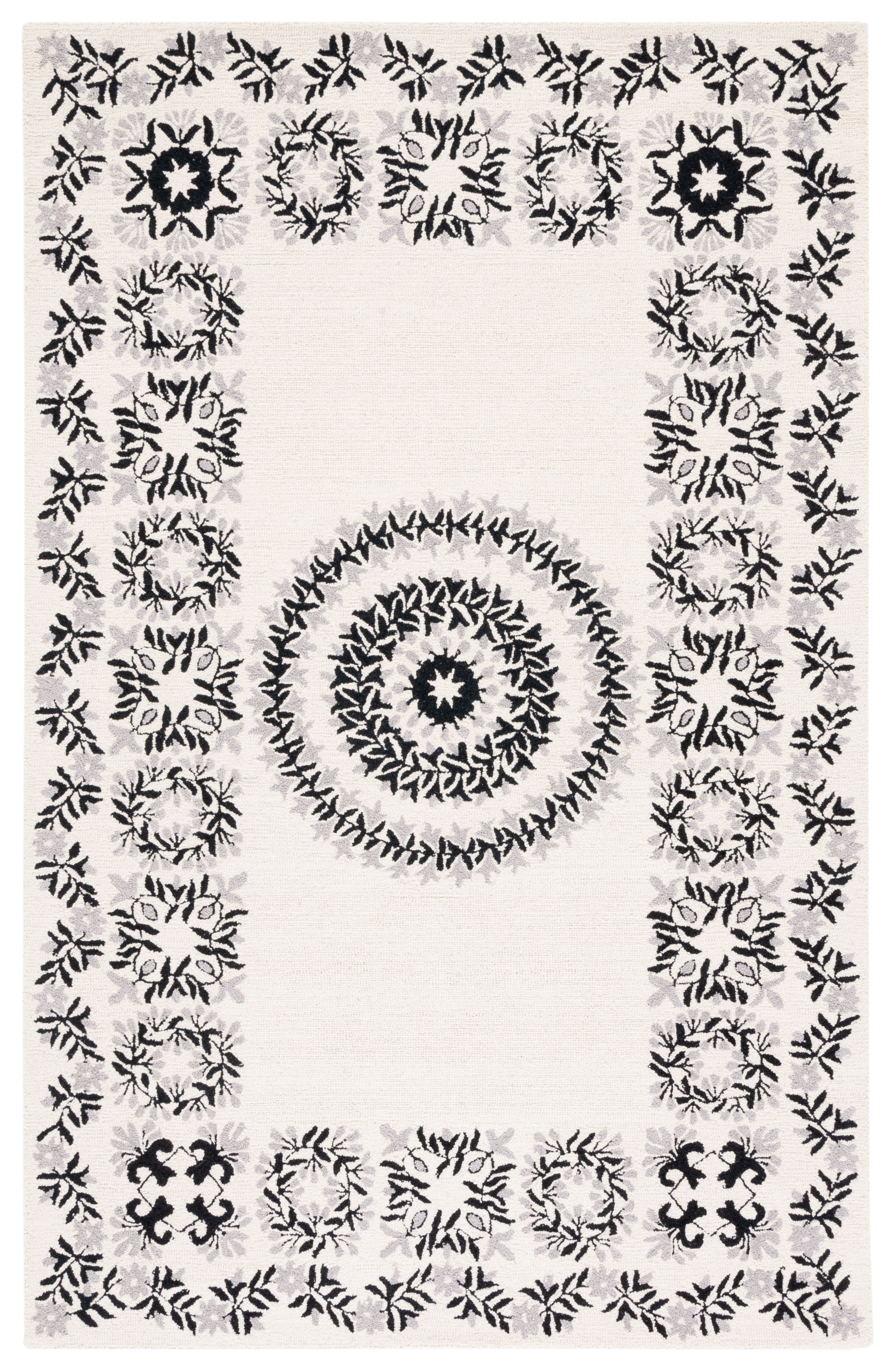 Safavieh Empire Janetta Medallion Area Rug, Ivory/Black, 5' x 8'