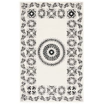 SAFAVIEH Empire Janetta Medallion Area Rug, Ivory/Black, 4' x 6'