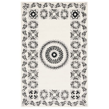 SAFAVIEH Empire Janetta Medallion Area Rug, Ivory/Black, 4' x 6'
