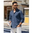 thumbnail image 2 of COOFANDY Mens Black Button Down Shirt Long Sleeve Casual Shirt Regular Fit Dress Shirt, 2 of 6