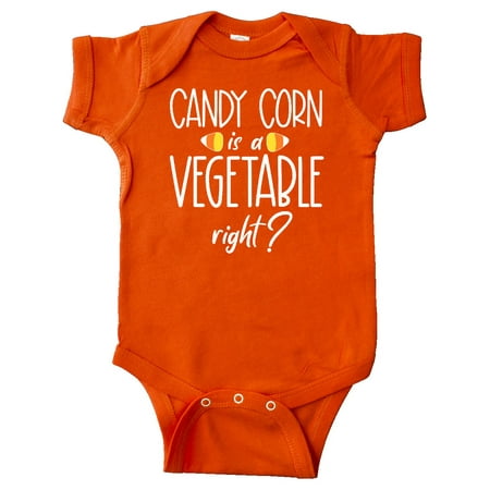 

Inktastic Halloween Candy Corn is a Vegetable Right Gift Baby Boy or Baby Girl Bodysuit