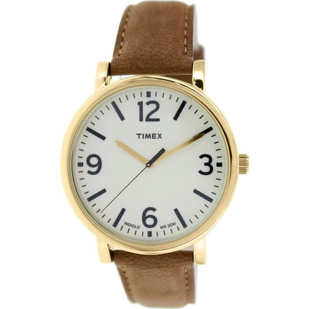 Timex Men's Originals T2P527 Brown Leather Analog Quartz Fashion Watch