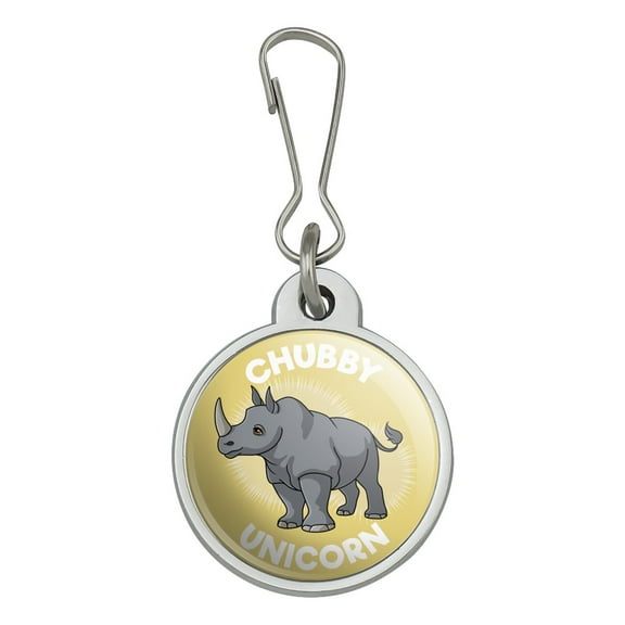 Chubby Unicorn Rhino Rhinoceros Jacket Handbag Purse Luggage Backpack Zipper Pull Charm