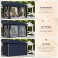 thumbnail image 4 of Summit Living 10'x13' Outdoor Patio Gazebo Heavy Duty Gazebos Canopy Shelter with Double Roofs Mosquito Netting and Privacy Screens for Outside - Navy Blue, 4 of 9