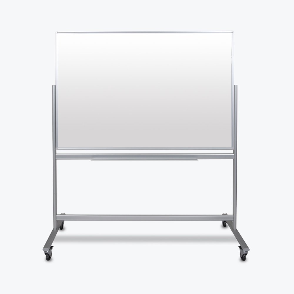 60"W x 40"H DoubleSided Mobile Glass Marker Board Walmart