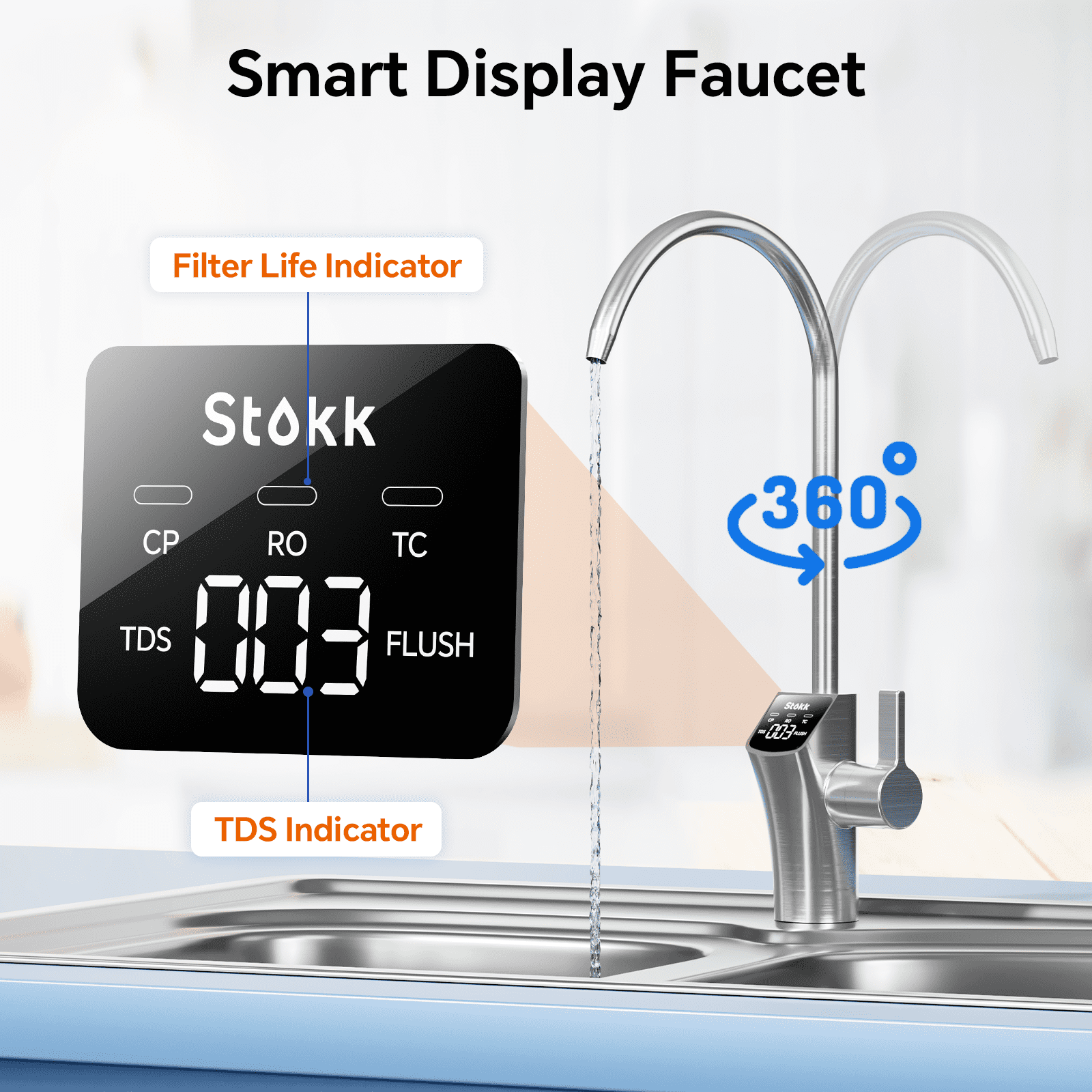 Stokk Tankless Reverse Osmosis 8-Stage Under-Sink Filtration System
