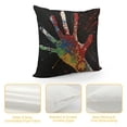 thumbnail image 4 of Nawypu  Splatter Hand Prints Graffiti Black Throw Pillow Case Pillow Cover Square Cushion Cover for Couch Sofa Car Bedroom, 4 of 5