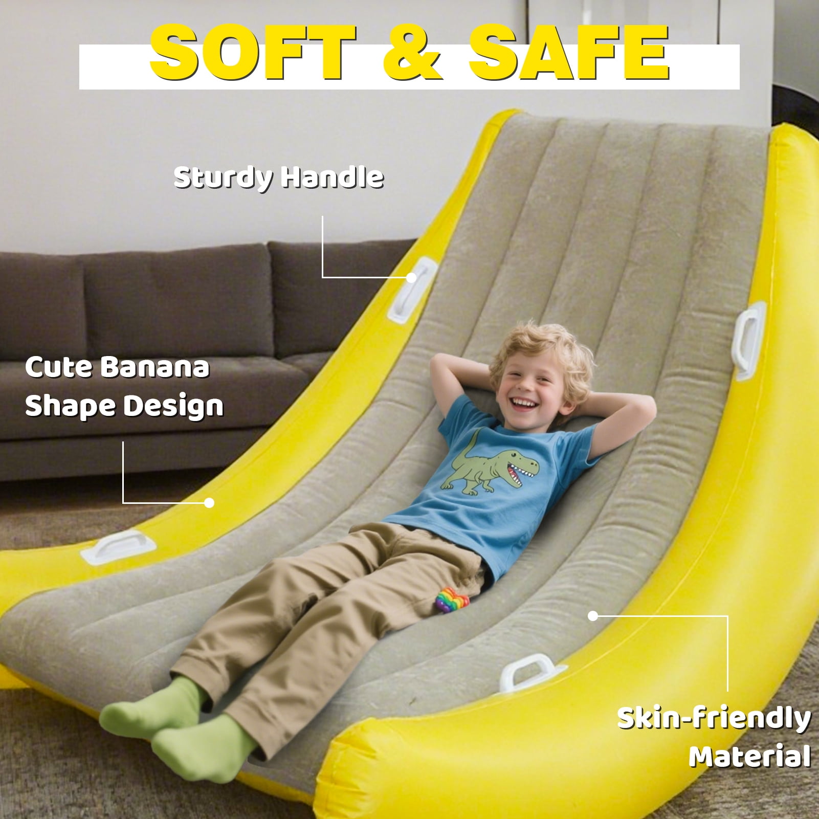 Sensory Chair for Kids, Sensory Room Kids Rocking Chair, Air Cloud Inflatable Sensory Chair, Crash Pads for Children Sensory, Indoor/Outdoor Gifts for Toddler
