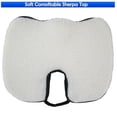 thumbnail image 3 of Contour Memory Foam Seat Cushion w/ Washable Soft Plush Sherpa Top - U Shaped Therapeutic Comfort Designed to Cradle & Support Your Body - Anti Slip Bottom & Carrying Handle, 3 of 7
