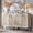 Cream, variant on SinCiDo Buffet Cabinet with Storage, 34" Tall Wooden Arched Sideboard Cabinet with/Adjustable Shelf, Fluted Accent Cabinet for Dining Room, Kitchen