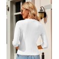 thumbnail image 4 of Women's Long Sleeve V-Neck Button Down Cardigan Knit Shrugs Sweater, 4 of 7
