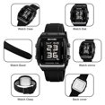thumbnail image 3 of SKMEI 2409 Men's 50M Waterproof Electronic Watch with Dual Time, Stopwatch & LED Luminous - 41.7mm Glass Mirror PC Case Silicone Strap Stainless Steel Buckle, 14mm Thickness 250mm Total Length, Pink, 3 of 7