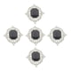 thumbnail image 2 of 5 Piezas Acrílico Rhinestone Botones Espalda Plana para Artesanías de Bricolaje Negro, 2 of 5