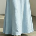 thumbnail image 4 of Morttic Women's Sexy Spaghetti Strap V-Neck Maxi Dress with Pockets – Flowy A-Line Summer Sundress Casual Daily Wear Light Blue，S, 4 of 6