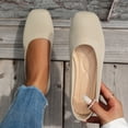 thumbnail image 5 of Mepaouo Knit Flats for Women Square Toe Casual Ballet Mary Jane Business Office Work Flat Shoes, 5 of 8