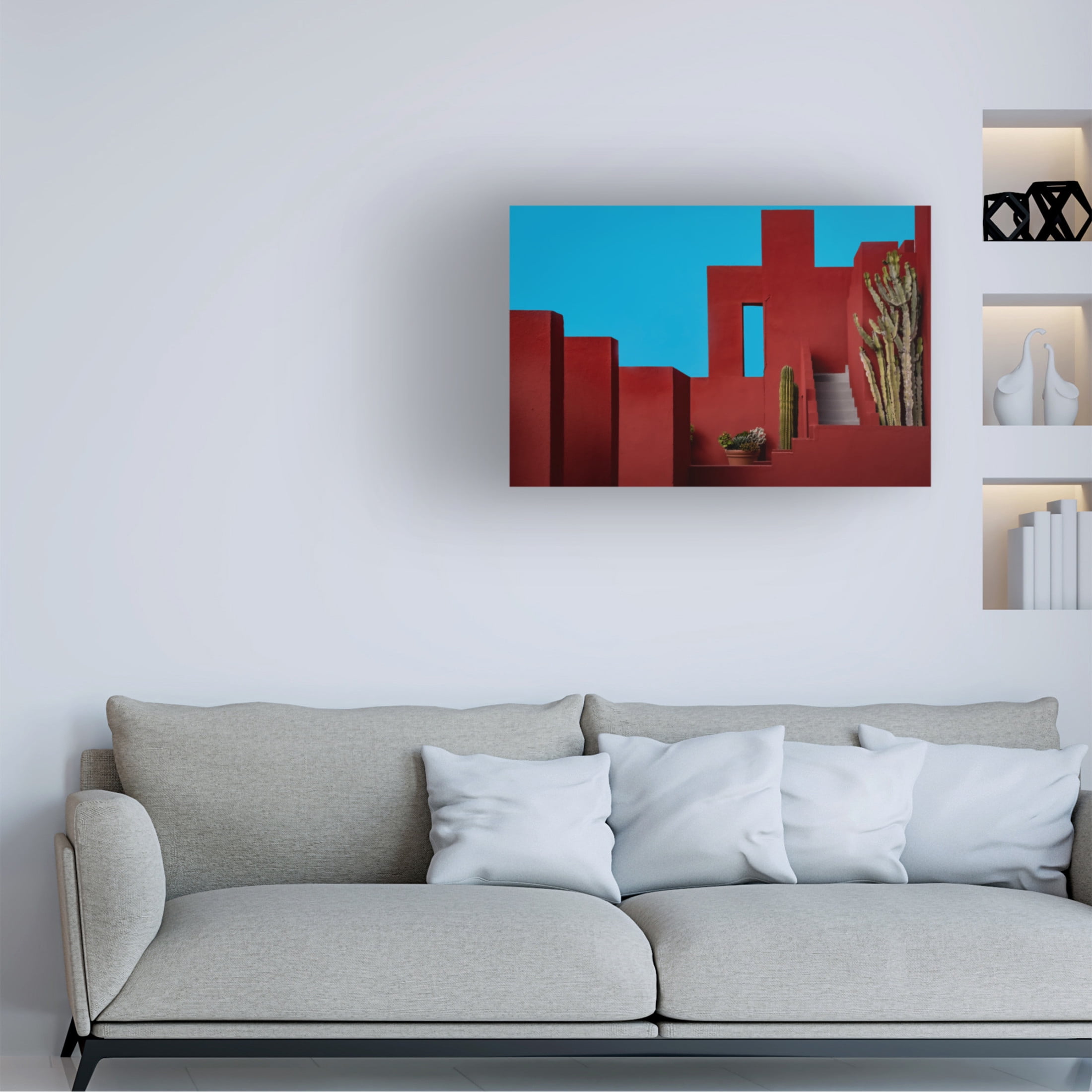 Trademark Fine Art Linda Wride Muralla Roja 15 Canvas Wall Art