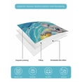 thumbnail image 5 of Quilts Twin Size Bedding Set, Summer Koala Lightweight Quilted Comforter, Blue Ocean Oil Painting Swimming Ring Soft Reversible Bedspread Coverlet with Pillow Covers for All Season, 68" x 86", 5 of 7
