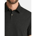 thumbnail image 4 of George Men's & Big Men's Double Knit Polo Shirt with Short Sleeves, Sizes S-3XL, 4 of 5