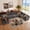 Gray (Plush Corduroy), variant on Toject Plush Corduroy Ottoman, Modular Footrest for Sectional Sofa, Soft Square Foot Stool for Living Room, Gray