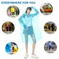 thumbnail image 5 of Reusable Rain Ponchos for All Outdoor Activities, Lightweight and Compact Emergency Wear with Drawstring Hood, Perfect for Men and Women, 5 of 5