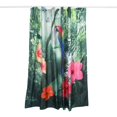 thumbnail image 2 of Cortina de ducha impermeable de 180x180 cm, poliéster para baño, 12 ganchos, 4 # pájaros de flores, 2 of 6