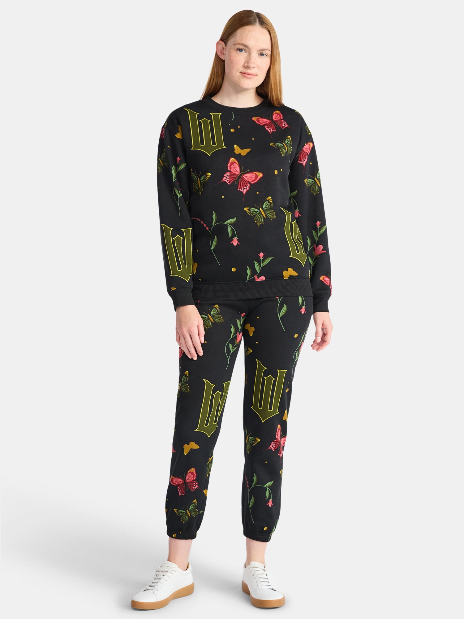 Wicked Women's Graphic Print Fleece Jogger Pants, Sizes XXS-XXL