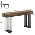 thumbnail image 2 of Tribesigns 55-Inch Console Table for Entryway, Industrial Hallway Table with Metal Frame for Living Room, Entrance, Brown & Black, 2 of 7