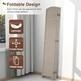 thumbnail image 4 of Dkelincs 6 Panel Room Dividers 5.6 FT Tall Portable Privacy Screen Folding Wood Partition Wall Divider for Room Separation, Beige, 4 of 7