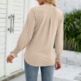 thumbnail image 1 of Tops Casuales Para Mujer, Puños Con Volantes, Manga Larga, Color Puro, Blusa Con Cuello En V, Ligera, Cómoda Para Dama, Para La Oficina, Para La Playa ACTIVE Cocina, Decoración y Otros, 1 of 5