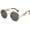Gold Black Gray, variant on Round Steampunk Sunglasses for Men Double Spring Leg Glasses Metal Punk Eyewear Uv400