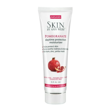 Skin By Ann Webb Daytime Facial Moisturizer | Pomegranate Hydrating Lotion Offers Daytime Protection for Face | No Parabens & Phthalates | 3.5 Oz