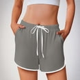 thumbnail image 2 of FAIWAD Athletic Shorts for Women Elastic Waist Drawstring Quick Dry Sweat Shorts Summer Workout Pockets Shorts, 2 of 8