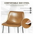 26 inch Bar Stools Set of 3, Modern Counter Height Bar Stools, Faux