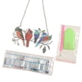thumbnail image 4 of Toystoory 5d Diy pintura de diamantes pájaros colgantes adornos de diamantes de imitación acrílicos panel de ventana de taladro de forma especial Decoración del hogar cuatro pájaros Toystoory HA006382-01B, 4 of 6