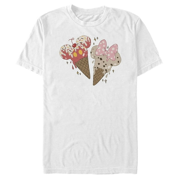 Men's Mickey & Friends Ice Cream Lovers Graphic Tee White 2X Large