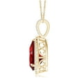 thumbnail image 2 of ANGARA Lab Grown 5 Ct Ruby Teardrop Pendant with Lab Diamond Halo for Women in 14K Yellow Gold (Size-12x10mm) | July Birthstone, Anniversary, Jewelry Gift for Women | Lab-Grown Ruby Necklace, 2 of 7