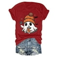 thumbnail image 4 of T-shirt Graphique à Manches Courtes d'Halloween pour Femmes Col Rond Décontracté pour Tenue de Fête d'Été avec Jeans, 4 of 4