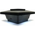 thumbnail image 2 of Solar Post Cap 5x5 Black Low Profile 4 SMD White LED Light (2 Pack) PL252B, 2 of 4