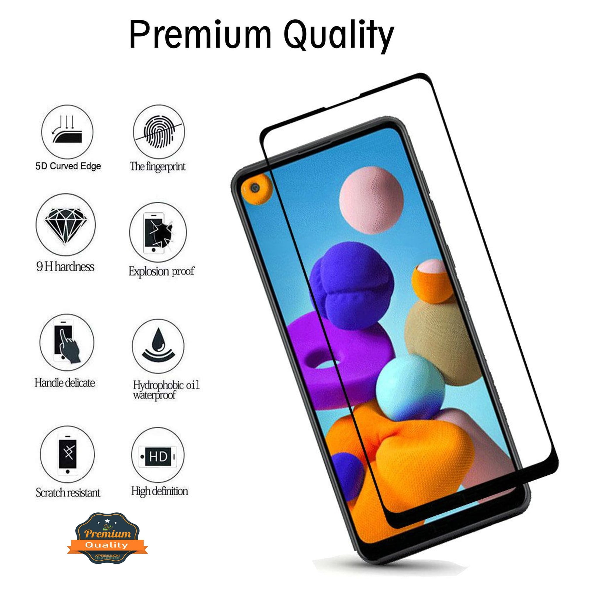 9H Hardness V350U Screen Protector Tempered Glass Beukei Compatible for Cricket Influence/AT&T Maestro Plus Touch Sensitive,Case Friendly 3 Pack
