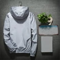 thumbnail image 4 of Men's Lightweight Waterproof Raincoat Windbreaker Casual Reflective Zipper Hooded Jacket Sports Coat, 4 of 5