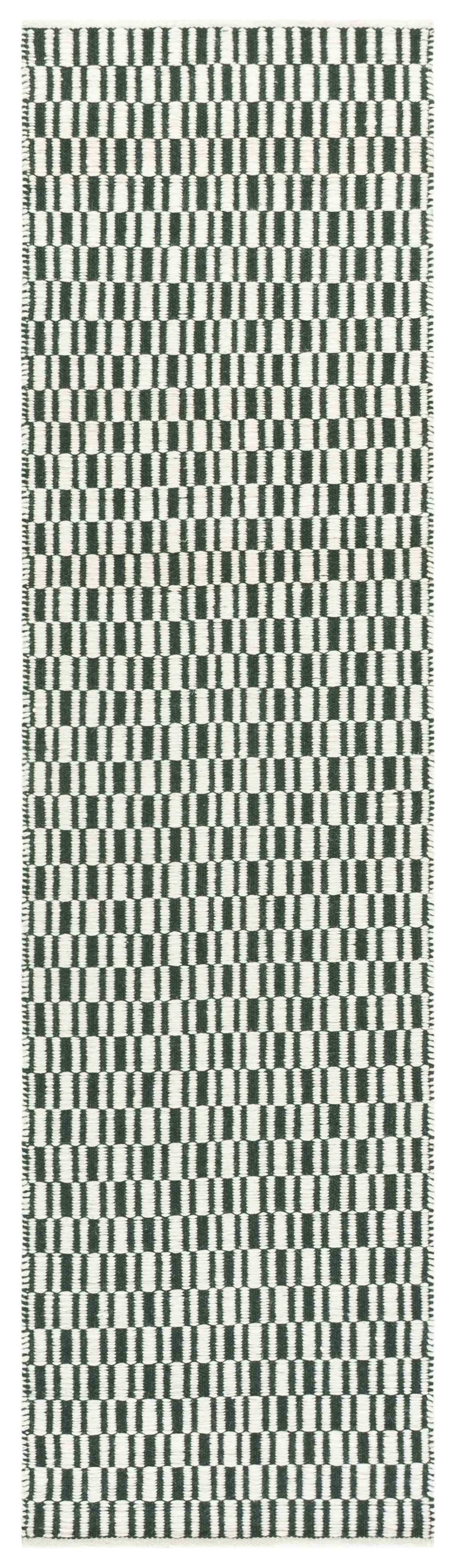 Safavieh Vermont Osmond Solid Color Runner Rug, Dark Green/Ivory, 2'3" x 9'