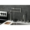 thumbnail image 2 of Kingston Brass KS4708DX Concord Deck Mount Pot Filler Faucet, Brushed Nickel, 2 of 8