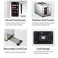 thumbnail image 3 of Mecity 2-Slice Touchscreen Toaster, Stainless Steel, 6 Shade Settings, Reheat, Cancel, Defrost, Sliver, 3 of 12